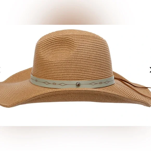 Frye Women’s Paperbraid Pinch Crown Cowboy Sun Hat NWT - Picture 2 of 11